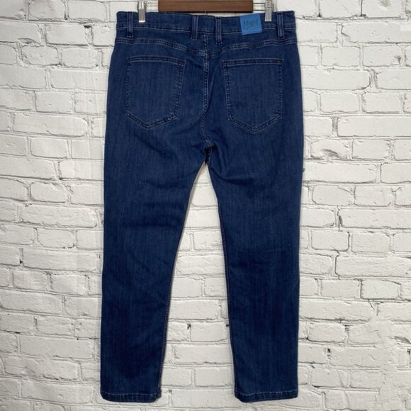 Mugsy Studio‎ Blue Jeans Men's 34x29 FLX3NSB Slim Straight Dark Wash Stretch - Picture 2 of 16
